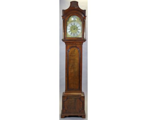 A late 18th century longcase clock, the 11” engraved brass &amp; steel dial signed “Jno. Mathew, Shaston”, with roman numeral
