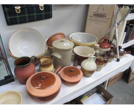 A large quantity of stoneware/kitchenware, including vintage items