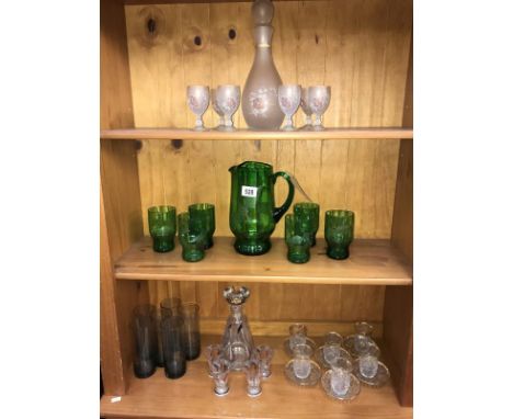 A collection of vintage/retro glasses etc.