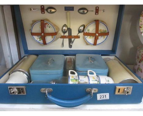 A vintage Sirram picnic hamper