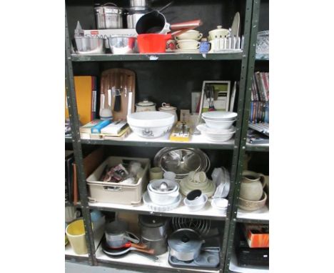 4 shelves of vintage kitchenalia, including new items