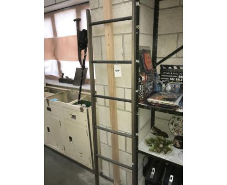 A grey wash Verona ladder towel storage unit.