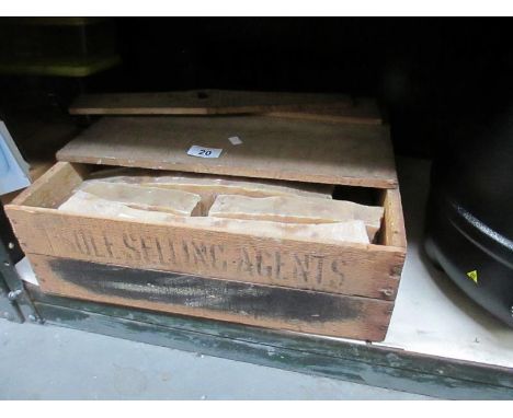 A vintage wooden crate of soap (original crate, only opened up for auction)