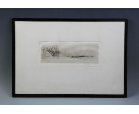 William Walcot (1874-1943),  Etched print on paper,  'Forth',  Signed to lower right margin, blind stamp to mount dated 1922,