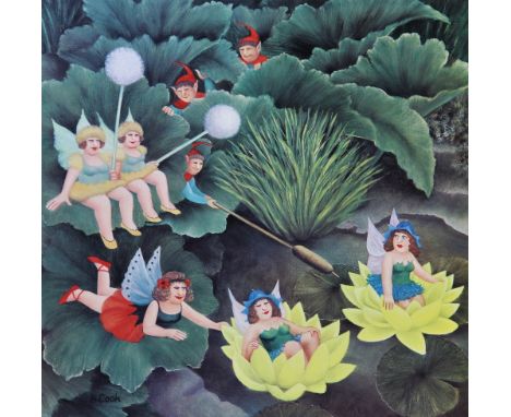 Beryl Cook (1926-2008),  Limited edition print on paper,  Pixies and fairies,  Signed in pencil lower right, numbered '180/65