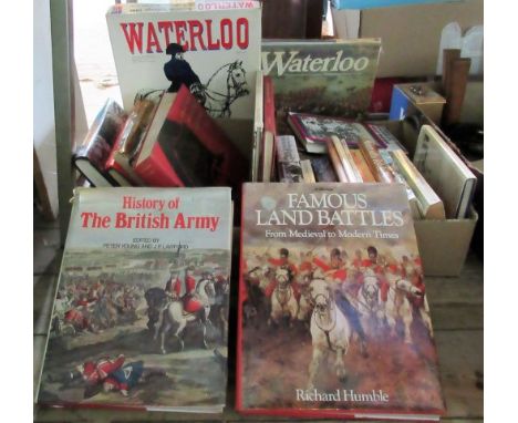 A quantity of reference books related to the History of the British Army, to include: Waterloo and the Napoleonic Wars, toget