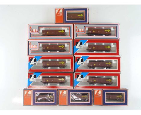 A group of LIMA HO Gauge South African Outline hopper wagons in SAR brown livery - VG in F/G boxes (12)