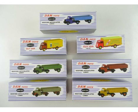 A group of DAN-TOYS reproduction DINKY toys comprising lorries and vans - VG in VG boxes (7)