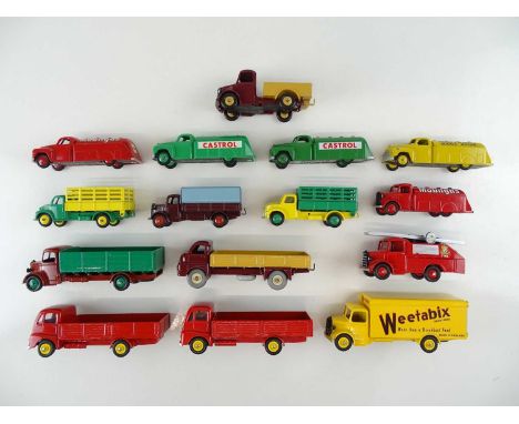 A group of unboxed DINKY lorry and van models, some repainted and some Code 3 - G/VG (15)