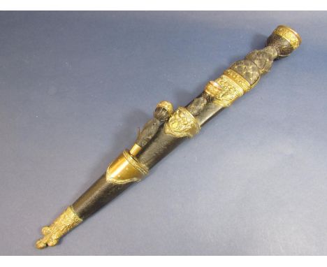 George IV period Scottish dirk - the 30cm blade by Cutler &amp; Son, Hanover Street, London and engraved 'The Battles of Assa