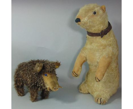 3 vintage soft toys; 'Ivy' polar bear by Deans Rag Book (produced 1949 to commemorate birth of polar bear cub at London Zoo) 