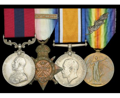 A Great War ‘Western Front 1917’ D.C.M. group of four awarded to Lance-Serjeant W. H. Fenton, Coldstream Guards, who was gran