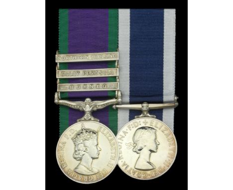 Pair: Petty Officer Medical Assistant M. Edwards, Commando Logistics Regiment, Royal Navy  General Service 1962-2007, 3 clasp