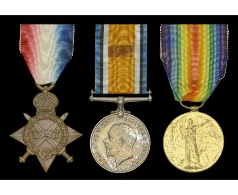 Three: Acting Sergeant J. R. Shewry, Oxfordshire and Buckinghamshire Light Infantry and Machine Gun Corps  1914-15 Star (1887