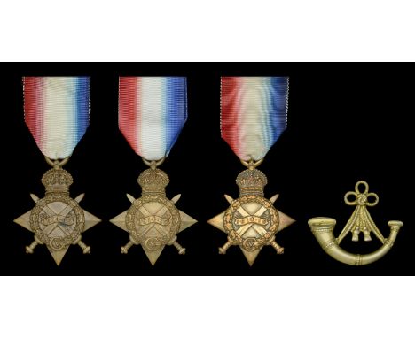 1914-15 Star (3) (Capt. P. D. Doyne. Oxf & Bucks. L.I.; Lieut. F. A. Durno-Steele Oxf. & Bucks. L.I.; 2. Lieut. A. W. Wood, O