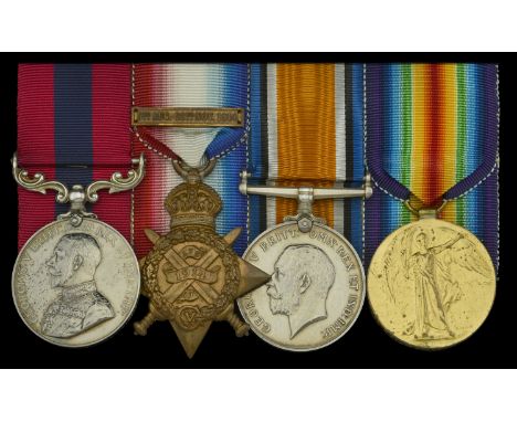 A Great War ‘Ypres, April 1915’ D.C.M. group of four awarded to Sergeant E. Collins, Hampshire Regiment  Distinguished Conduc