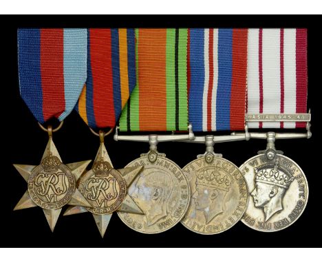 Five: Sick Berth Attendant K. E. A. Lane, Royal Navy   1939-45 Star; Burma Star; Defence and War Medals 1939-45; Naval Genera