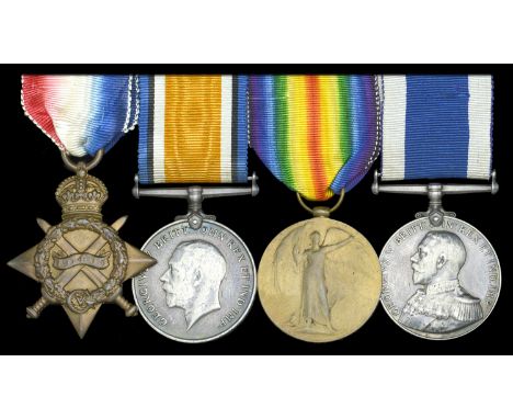 Four: Stoker Petty Officer J. F. Oliver, H.M.S. Minotaur, Royal Navy  1914-15 Star (K.6069. J. F. Oliver. Act. L. Sto., R.N.)