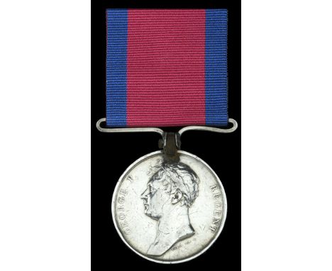 Waterloo 1815 (Capt. Fras. Minchin 51st Regt. Light Infantry.) naming re-engraved in large serif capitals, fitted with rusted