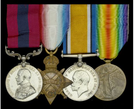 A Great War ‘Western Front’ D.C.M. group of four awarded to Private F. C. Gratton, South Lancashire Regiment  Distinguished C