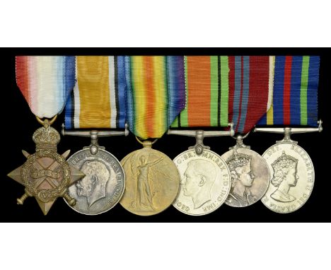 Six: Private A. Tildesley, North Staffordshire Regiment, later Deputy Clerk, Staffordshire County Council  1914-15 Star (1734