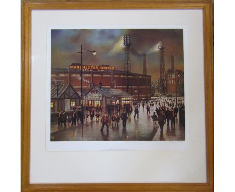 Steven Scholes (b.1952) limited edition print 447/850 entitled 'Going to the match (Manchester United)', pencil signed and nu