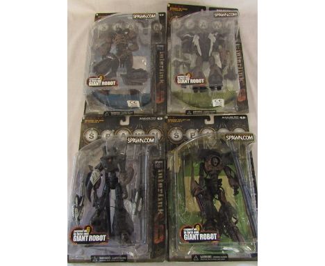 4 McFarlane toys for Spawn.com RL3, TS2, HD &amp; LL4 (connect 6 to make a giant robot)