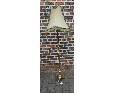 Brass standard lamp