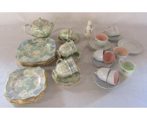 Royal Winton part tea service and a Crown Devon 'Fieldings' part coffee set etc