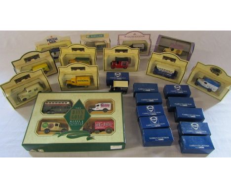 Selection of boxed Lledo and Corgi die cast cars etc