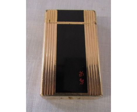 Dupont gold plated black lighter