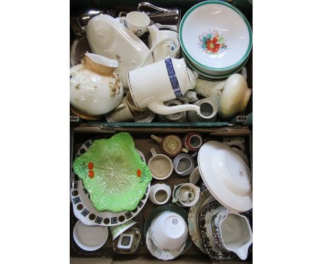 2 boxes of assorted ceramics inc Beswick and Poole