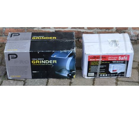 Pro Grinder bench grinder &amp; a Cathedral Model 200BK safe (box unopened)