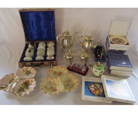 Various ceramics and silver plate etc inc W&amp;R carltonware dishes, watches, silver plate tea set, goblets, Wedgwood 'Child