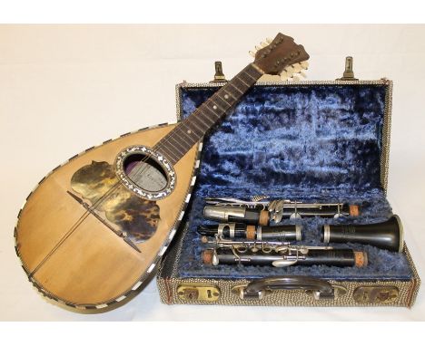 Giuseppe Basini mandolin &amp; Selmer cased clarinet