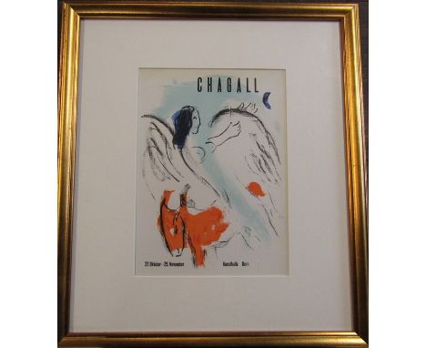 Marc Chagall (1887-1985) lithographic print Kunsthalle Bern published in 1959 lithography by Fernand Mourlot France 42 cm x 4