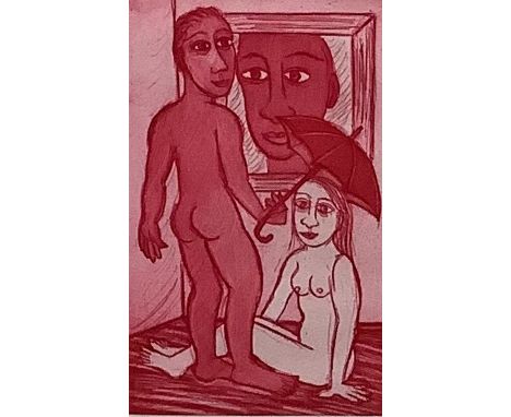 Eileen Cooper (Bn.1953), Private View, etching, 49/100, signed in pencil, dated 05, 51cm x 49cm