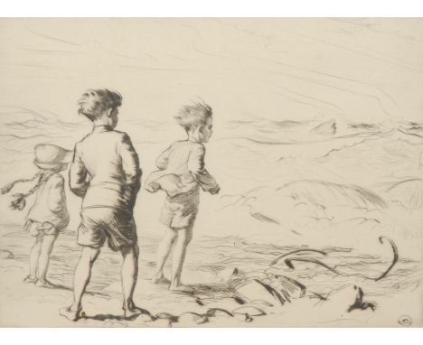 James Henry Dowd (1884-1956) Rough Sea signed, etching, 17cm x 22cm