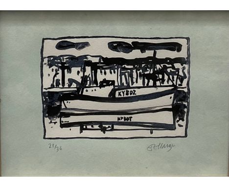 John Bellany (Scottish 1942 - 2013), Boat KY802, screen print, signed in pencil, numbered 28/34, 29.5cm x 39.5cm