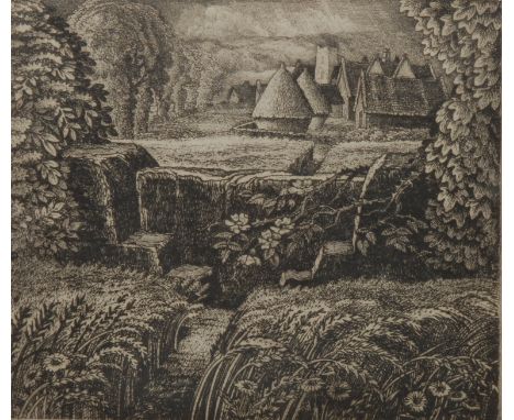 Robin Tanner (1904 - 1988) June signed, etching, 16cm x 18.5cm