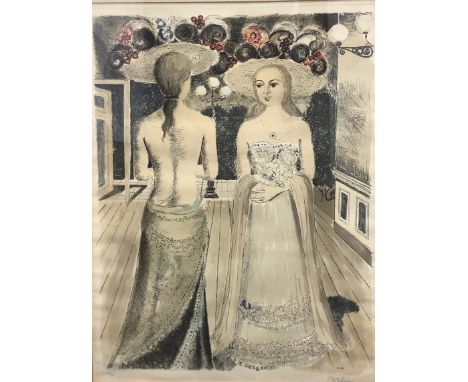Paul Delvaux (1897 - 1994), Les Rivales, lithograph, 21/75, signed in pencil, 69cm x 54cm