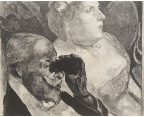 John Copley (1875 - 1950), At The Opera,    lithograph, signed in pencil, 25cm x 30.5cm