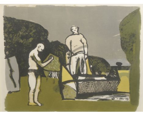 Keith Vaughan  (1912 - 1977), Bathers at Finistere, lithograph, signed in pencil. 38cm x 47.5cm