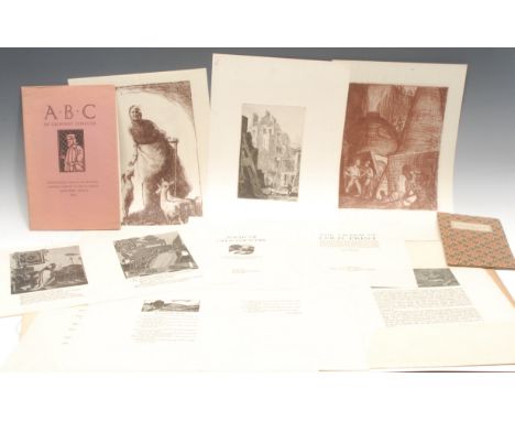 An interesting folio of Arts and Crafts pamphlets and publications, ABC by Geoffrey Chaucer (1933), The Garamond Face; A Foli