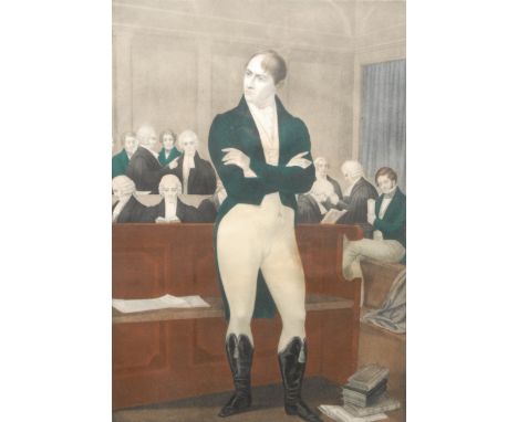 Irish School (19th century)The Trial of Robert Emmet, after the originalunsigned, colour lithograph, 67cm x 52cm