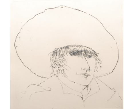 Leonard Baskin (1922-2000) Portrait of Cornelius Bega signed, titled, 53/100, etching, 78.5cm x 59cm