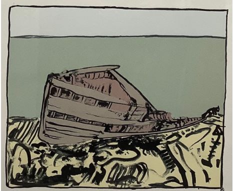John Bellany (Scottish 1942 - 2013), The Helmscale Wreck, screen print, signed in pencil, 50/65, 49cm x 59cm