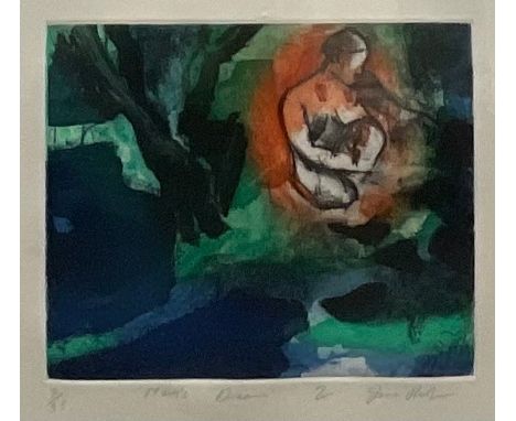 June Redfern (Bn.1951), Mary's Dream 2, screen print, signed and inscribed in pencil, 3/35, 21cm x 25cm