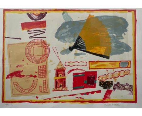 Elizabeth Violet Blackadder DBE RAR RSA (Scottish 1931 - 2021), Still Life with Pagoda, colour lithograph, signed in pencil, 