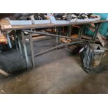 WELDING TABLE W/ 8' X 4' X 1" THICK STEEL TOP